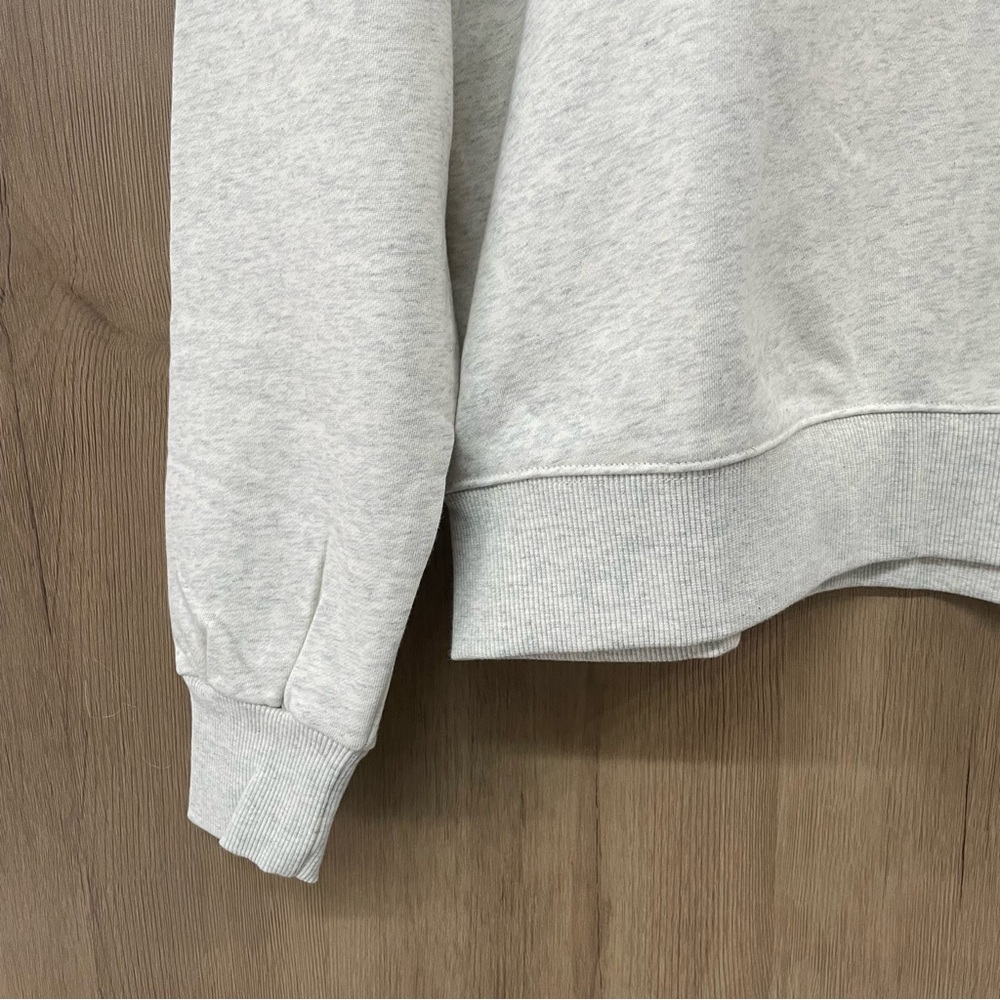 Parke Women's Beige Sweatshirt with Burgundy Lettering - Picture 2 of 8